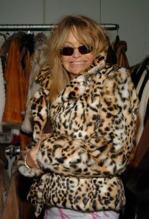 Goldie Hawn wearing Leopard Print Coat Model 9005 - SOLD OUT